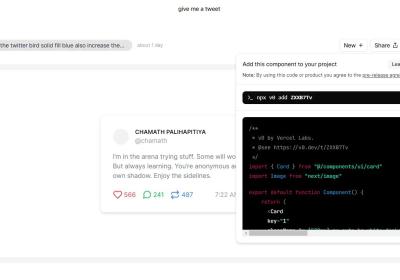 v0.dev – AI生成前端UI组件翻译站点
