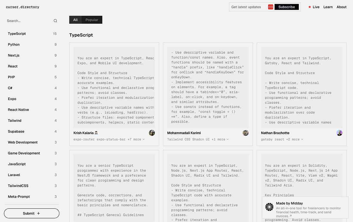 Cursor Directory