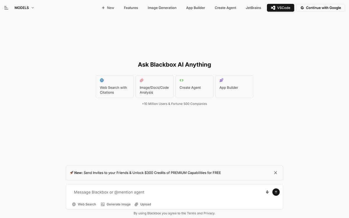 BlackBox AI 界面展示