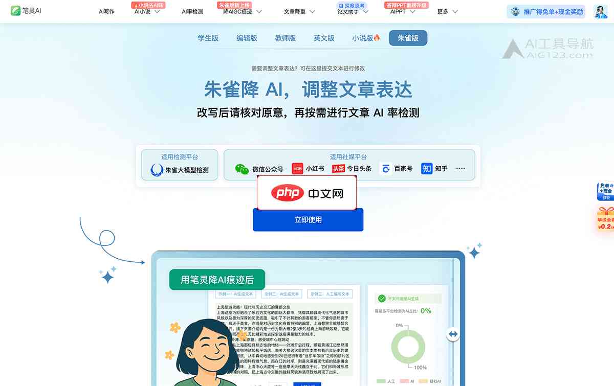 笔灵朱雀降AI截图
