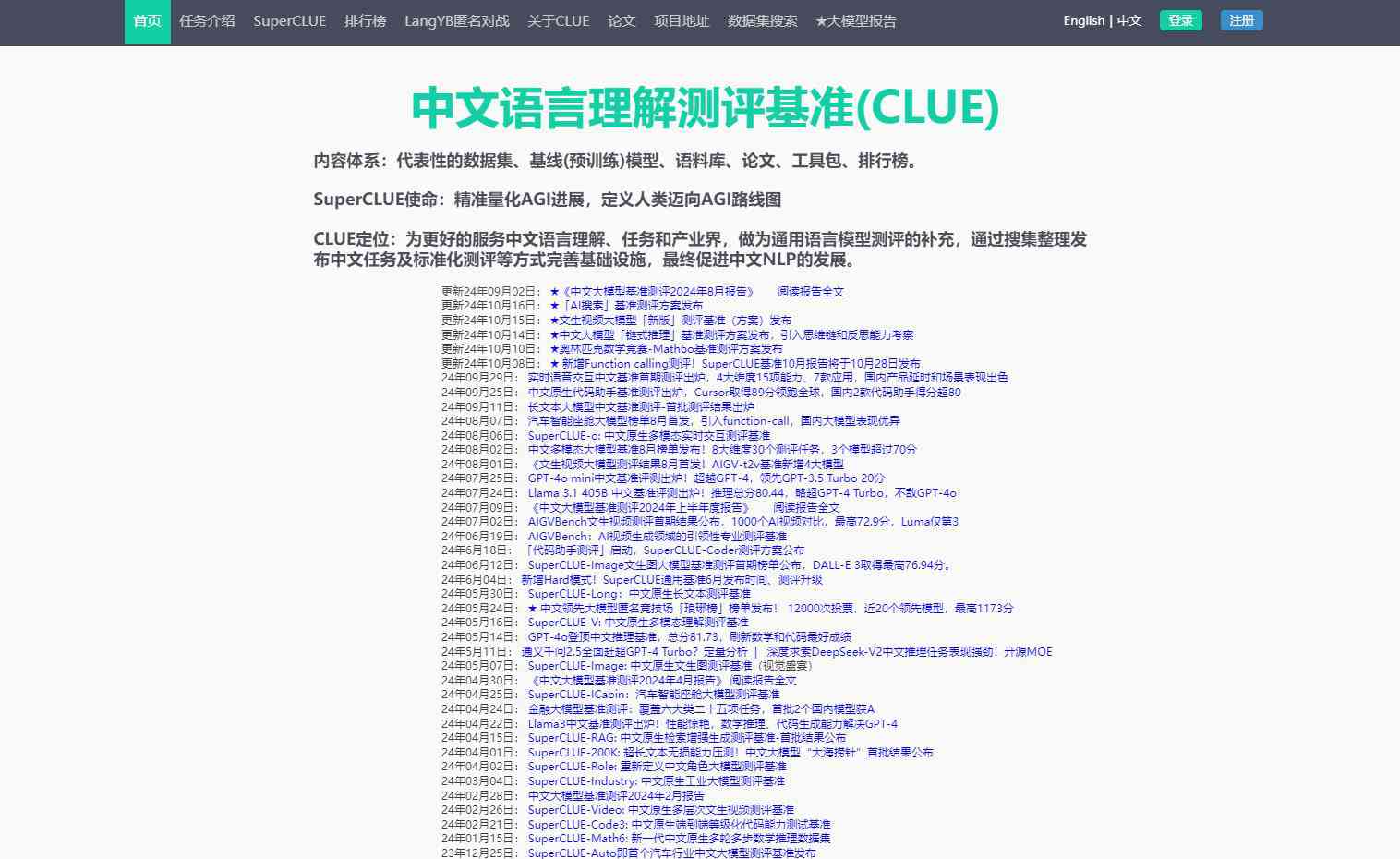 CLUE中文语言理解基准测评